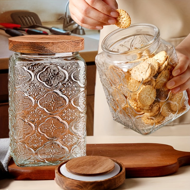 6\u002F3pcs Airtight Food Storage Container Set, Mixed Grain Snack Storage Airtight Jars, Coffee Bean, Sugar, Tea, Salt, Candy, Spice Storage Jars, Kitchen Gadgets for Restaurant Food Trucks