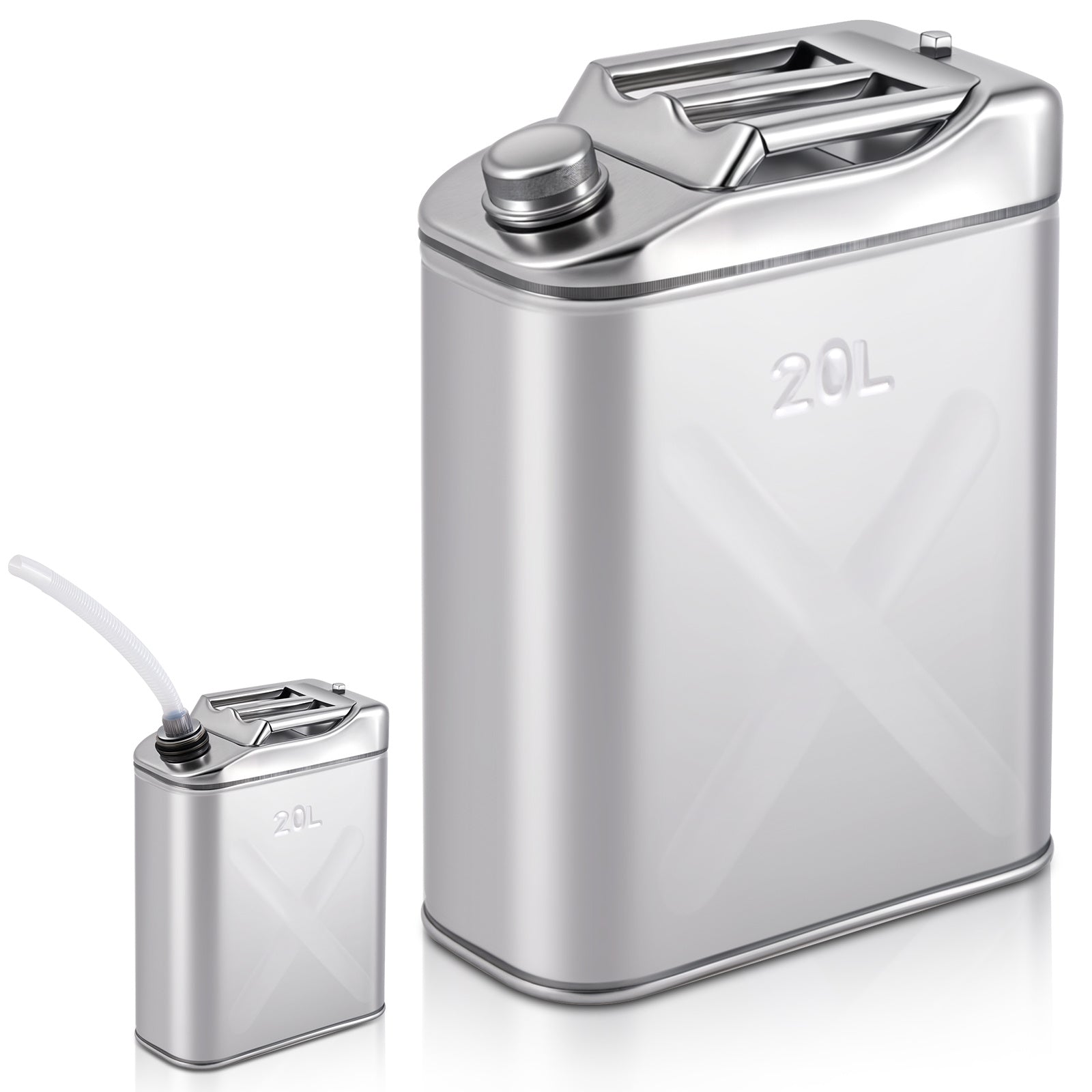 1pc 20-qt (5 Gallon) Stainless Cooking Oil Storage Can 13. 6 X 6. 7 X 18. 5 Commercial Grade 304 Food Safety Oil Distributor for Kitchens Restaurants Food Trucks