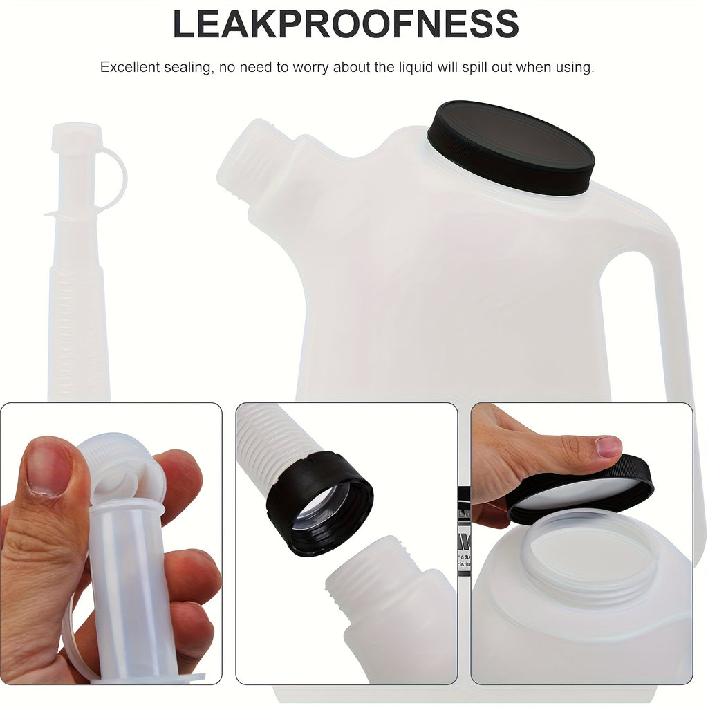1pc 5L Scale Plastic Oil Pot | Fuel Funnel and Manual Engine Oil Distributor, Lightweight and Easy to Carry, Convenient for Filling, Anti-Overflow Design, Sturdy and Durable, Suitable for Mechanical Maintenance, PVC Material