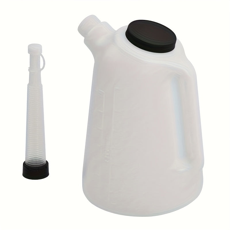 1pc 5L Scale Plastic Oil Pot | Fuel Funnel and Manual Engine Oil Distributor, Lightweight and Easy to Carry, Convenient for Filling, Anti-Overflow Design, Sturdy and Durable, Suitable for Mechanical Maintenance, PVC Material