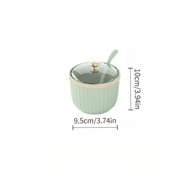 High-end Moisture-proof  Large-capacity PP seasoning box set\u002Fwith small spoon and base, kitchen household salt, monosodium glutamate, seasoning separate jar storage box, seasoning jar combination., Pantry Essentials, Stackable Jars, Modern