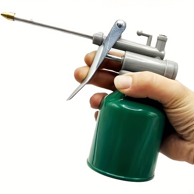 2pcs Manual Lubrication Filler - Durable Metal Oil Can with Long Nozzle, Industrial Pump Dispenser, Suitable for Automotive And Machinery, Car Lubrication, Ergonomic Design, High-Quality Construction