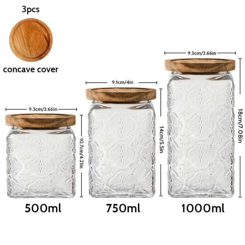 6\u002F3pcs Airtight Food Storage Container Set, Mixed Grain Snack Storage Airtight Jars, Coffee Bean, Sugar, Tea, Salt, Candy, Spice Storage Jars, Kitchen Gadgets for Restaurant Food Trucks