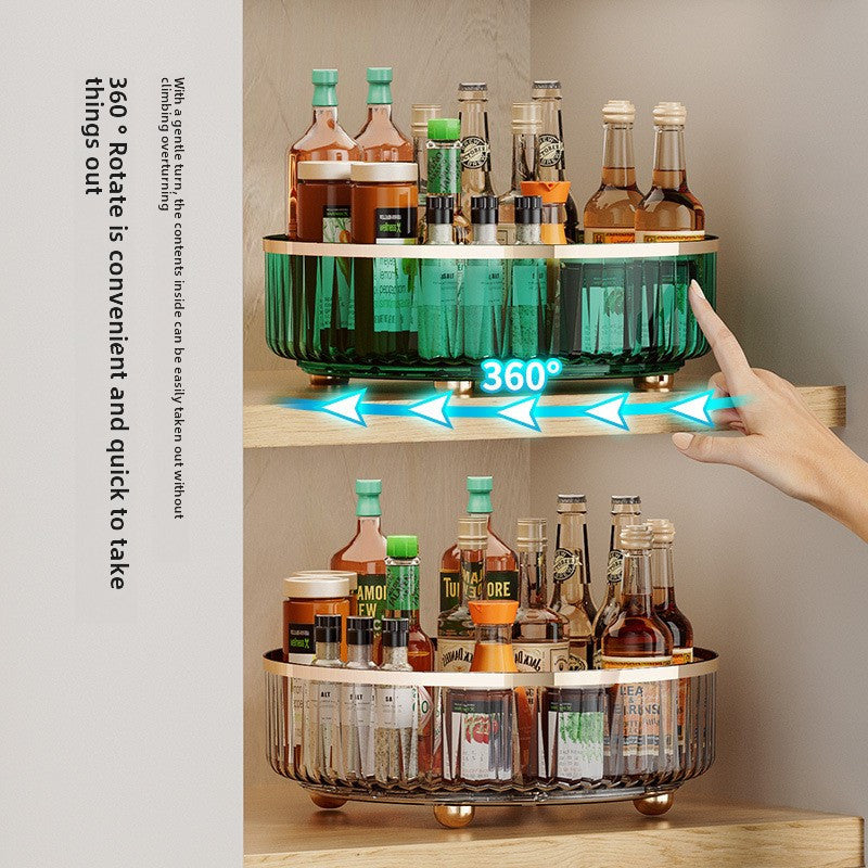 360-Degree Rotating Spice Rack for Kitchen Storage of Special Seasonings