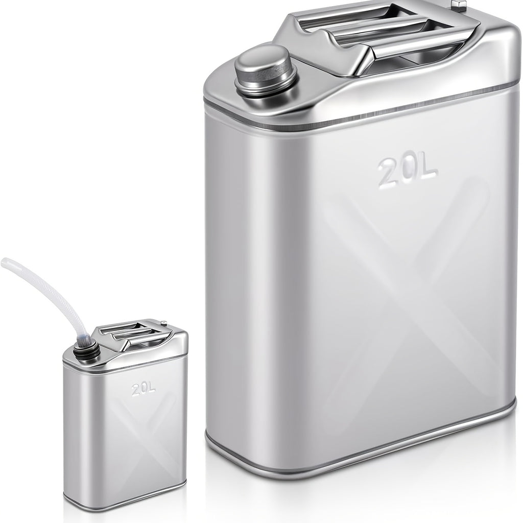 1pc 20-qt (5 Gallon) Stainless Cooking Oil Storage Can 13. 6 X 6. 7 X 18. 5 Commercial Grade 304 Food Safety Oil Distributor for Kitchens Restaurants Food Trucks