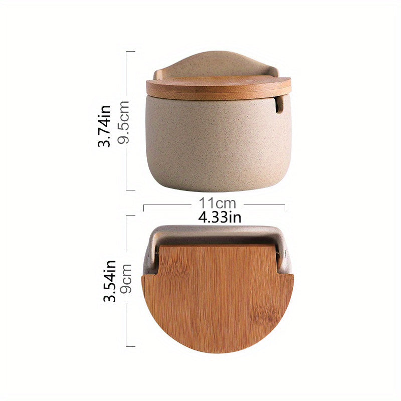 1\u002F2\u002F3pcs Seasoning Pot Set Kitchen Spice Pot Seasoning Containers Ceramic Monosodium Glutamate Pot Salt And Pepper Jar With Tray Pepper Contaniers Seasoning Storage With Lid Food Storage Box With Spoon Kitchen Stuff Kitchen Accessories