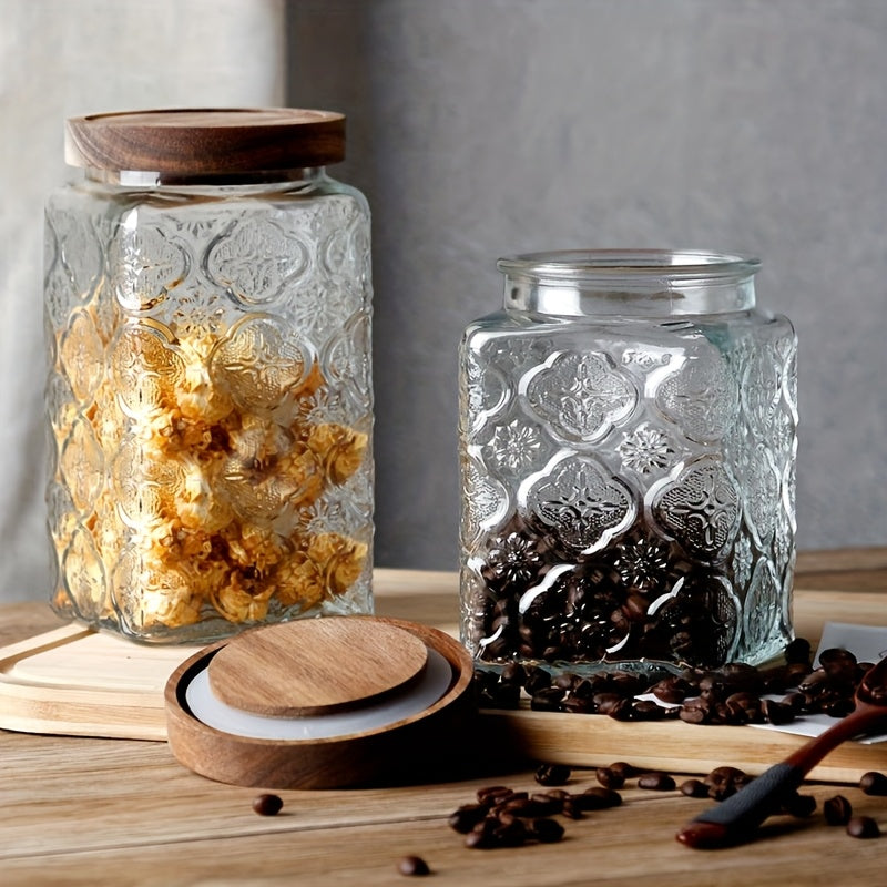 6\u002F3pcs Airtight Food Storage Container Set, Mixed Grain Snack Storage Airtight Jars, Coffee Bean, Sugar, Tea, Salt, Candy, Spice Storage Jars, Kitchen Gadgets for Restaurant Food Trucks