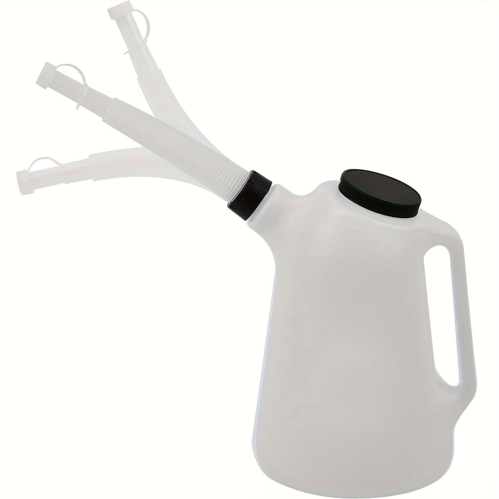 1pc 5L Scale Plastic Oil Pot | Fuel Funnel and Manual Engine Oil Distributor, Lightweight and Easy to Carry, Convenient for Filling, Anti-Overflow Design, Sturdy and Durable, Suitable for Mechanical Maintenance, PVC Material