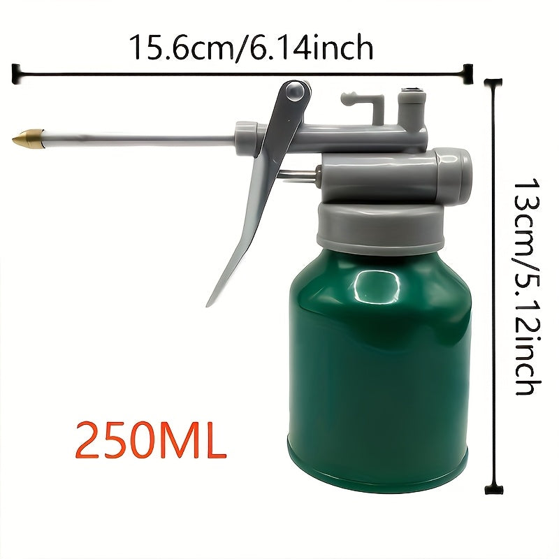2pcs Manual Lubrication Filler - Durable Metal Oil Can with Long Nozzle, Industrial Pump Dispenser, Suitable for Automotive And Machinery, Car Lubrication, Ergonomic Design, High-Quality Construction