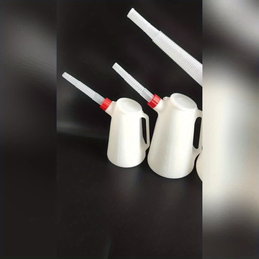 1pc 5L Scale Plastic Oil Pot | Fuel Funnel and Manual Engine Oil Distributor, Lightweight and Easy to Carry, Convenient for Filling, Anti-Overflow Design, Sturdy and Durable, Suitable for Mechanical Maintenance, PVC Material